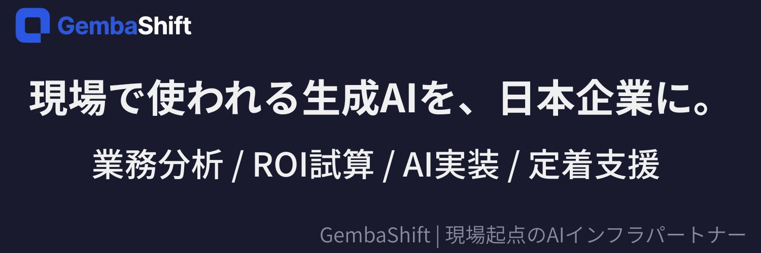 GembaShift｜黛政隆 banner