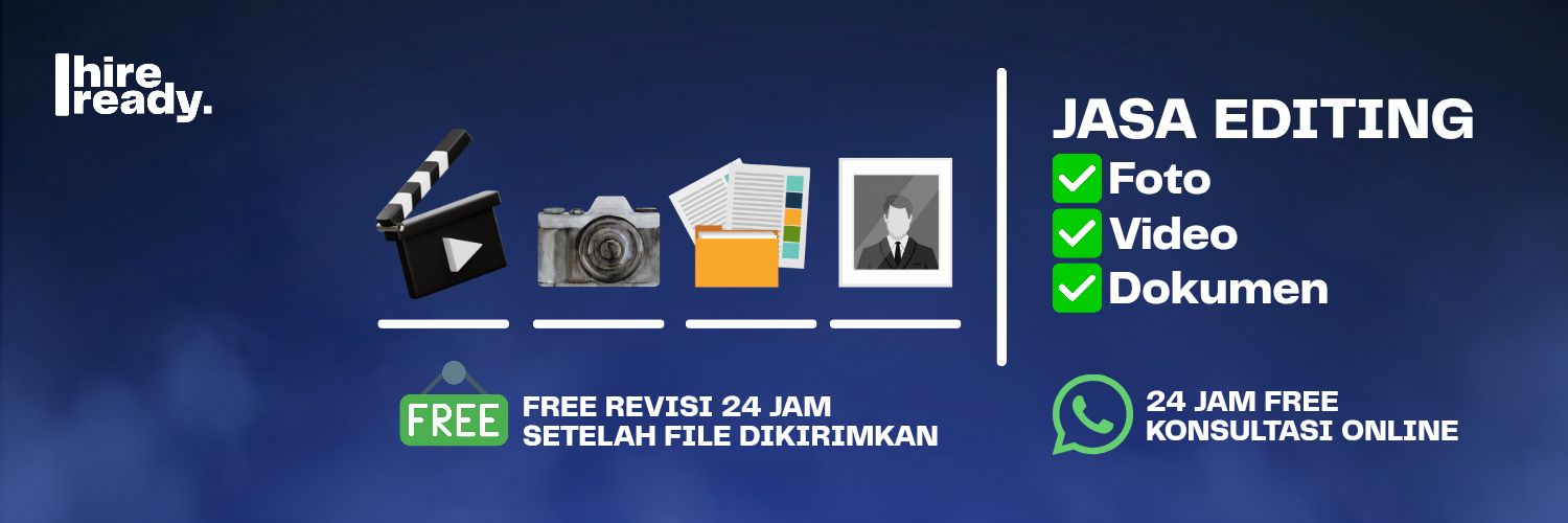 Hire Ready | Jasa Editing banner