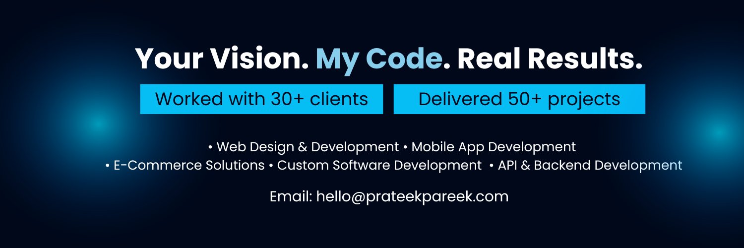Prateek Pareek banner