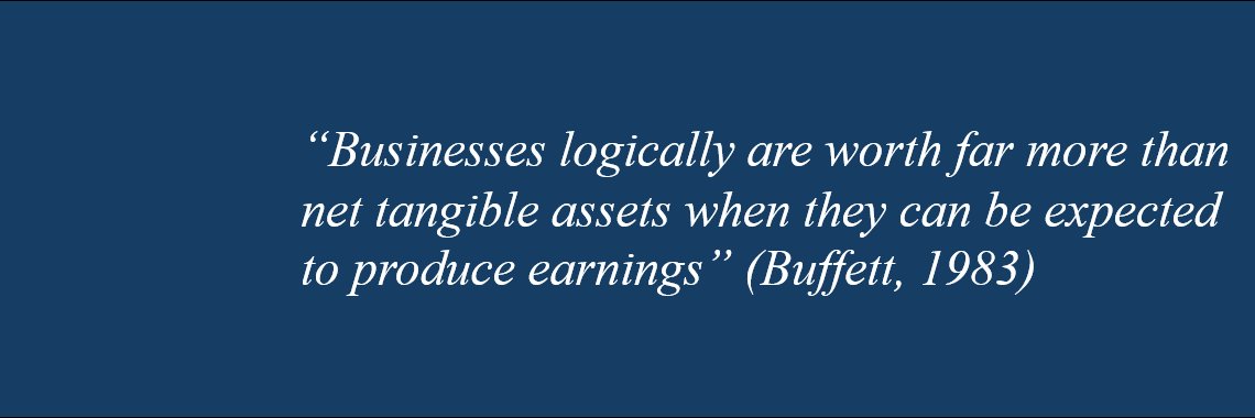Price to Tangible Bruce banner