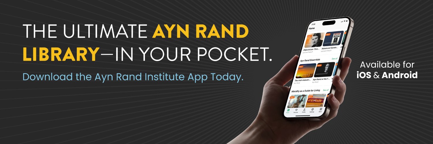 Ayn Rand Institute's banner