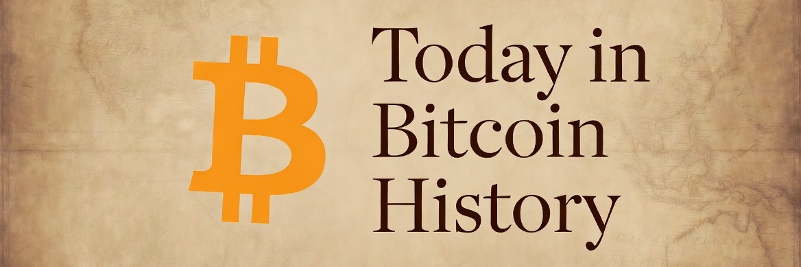 Today in Bitcoin History banner