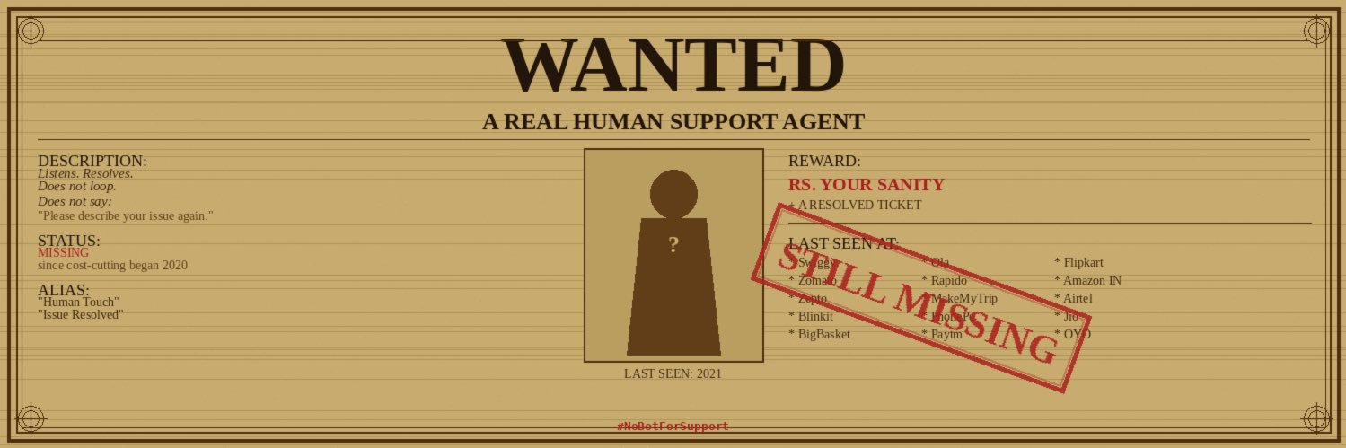 NoBotsForSupport banner