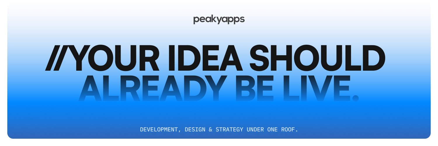 PeakyApps's profile banner image