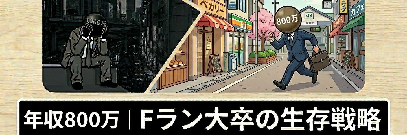 800万マン-Fラン大学卒30代の生存戦略- banner