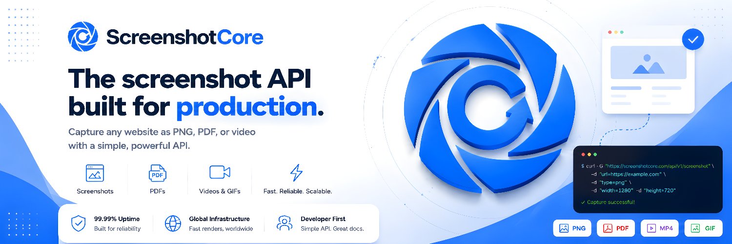 screenshotcore's profile banner image