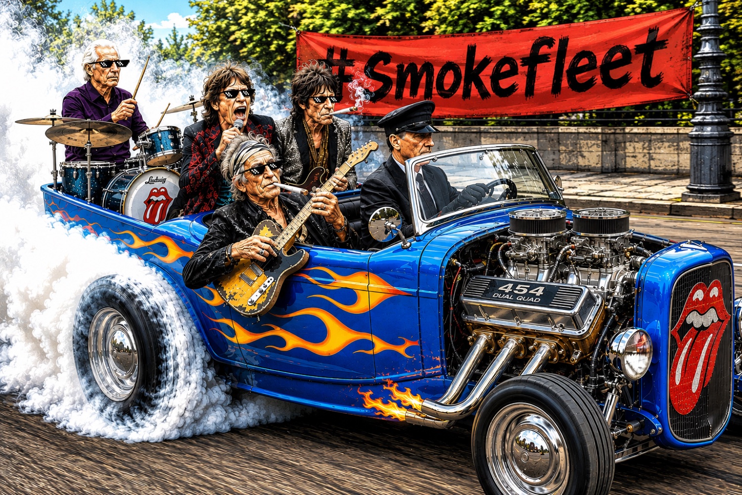 Keef “Steel Wheels” Richards banner