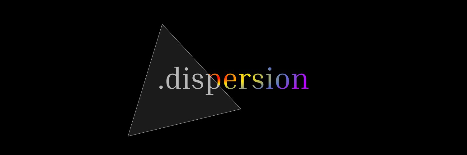 dispersion. banner