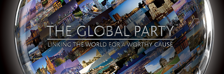 The Global Party banner