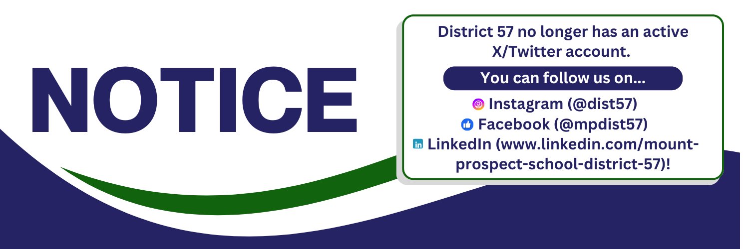 Mount Prospect School District 57 banner