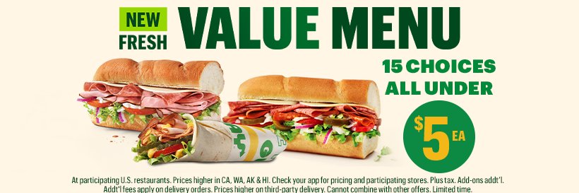 Subway® banner