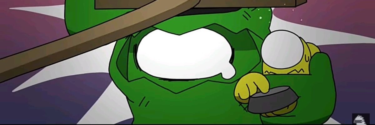 ♪ ; Green banner
