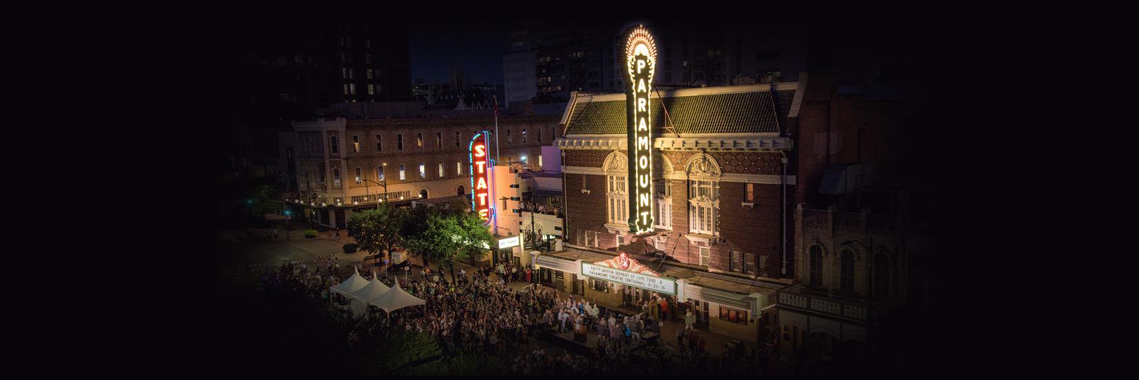Paramount Theatre's banner