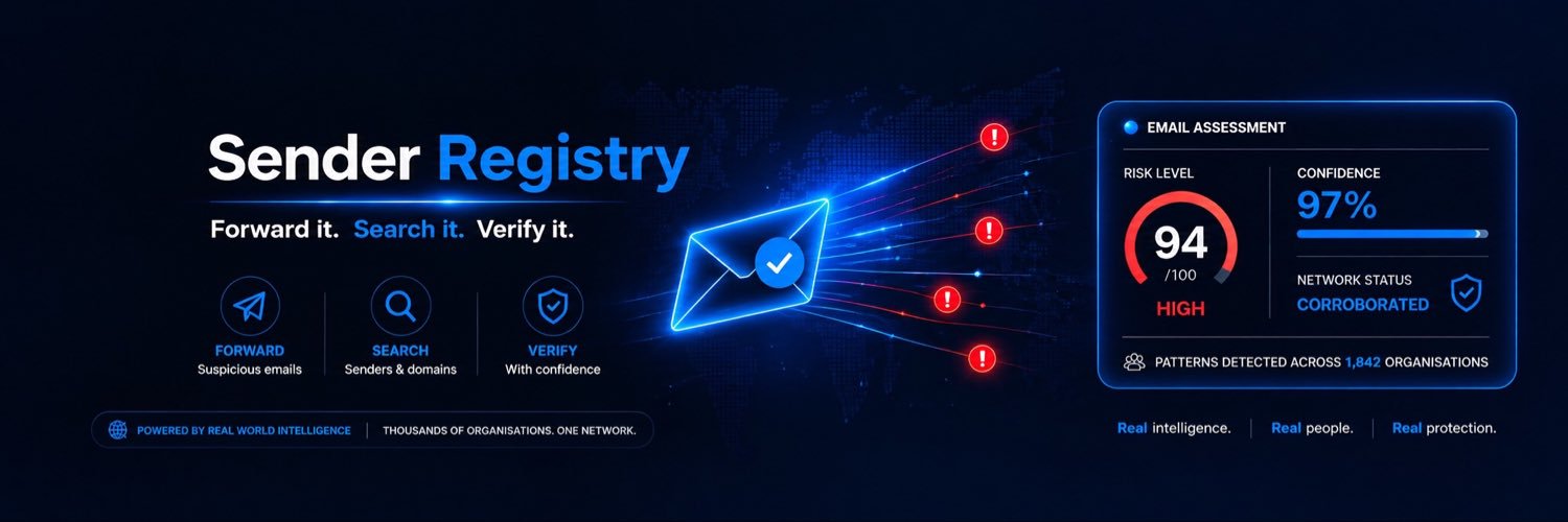 SenderRegistry's profile banner image