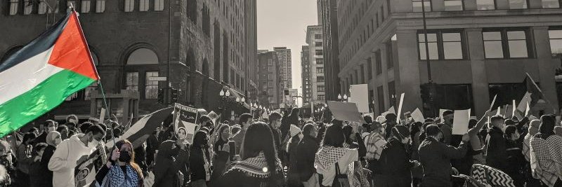 USCPR #StopArmingIsrael banner