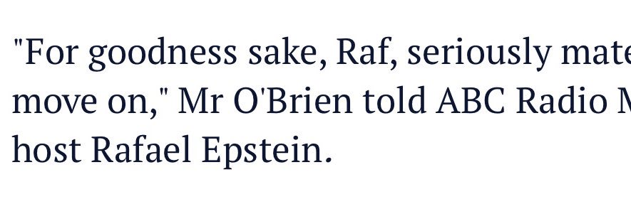 Raf Epstein's banner