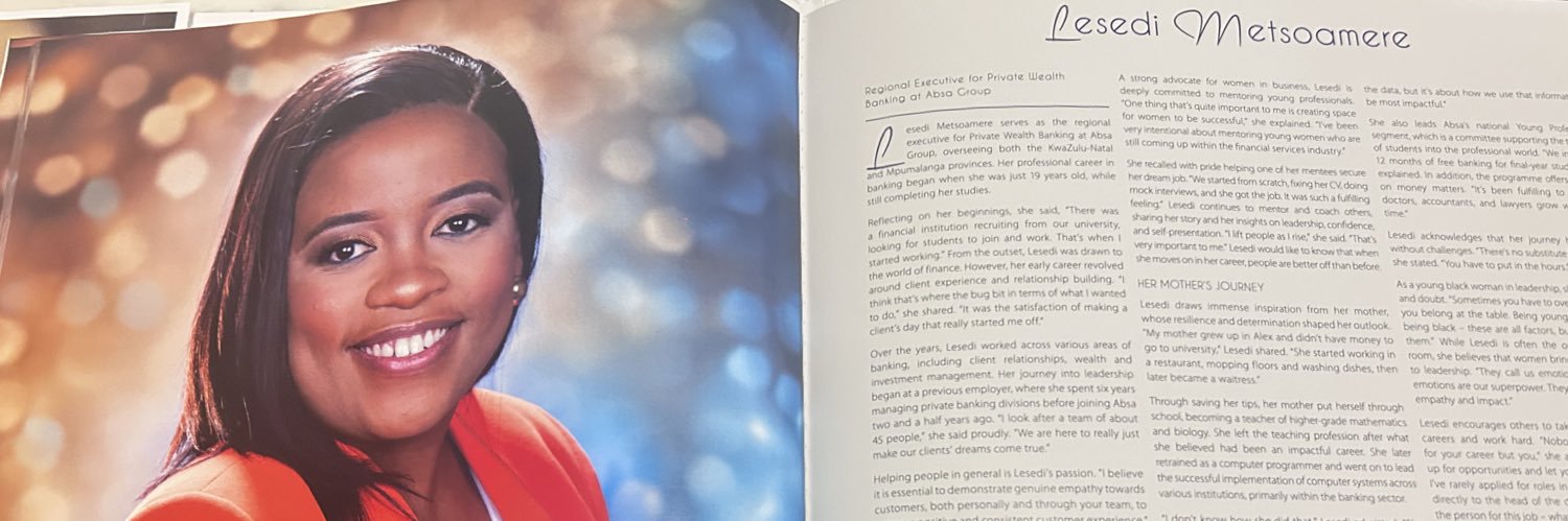 LesediOaMetsi 🌊 banner