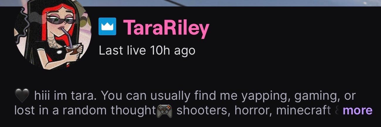 itstarariley's profile banner image