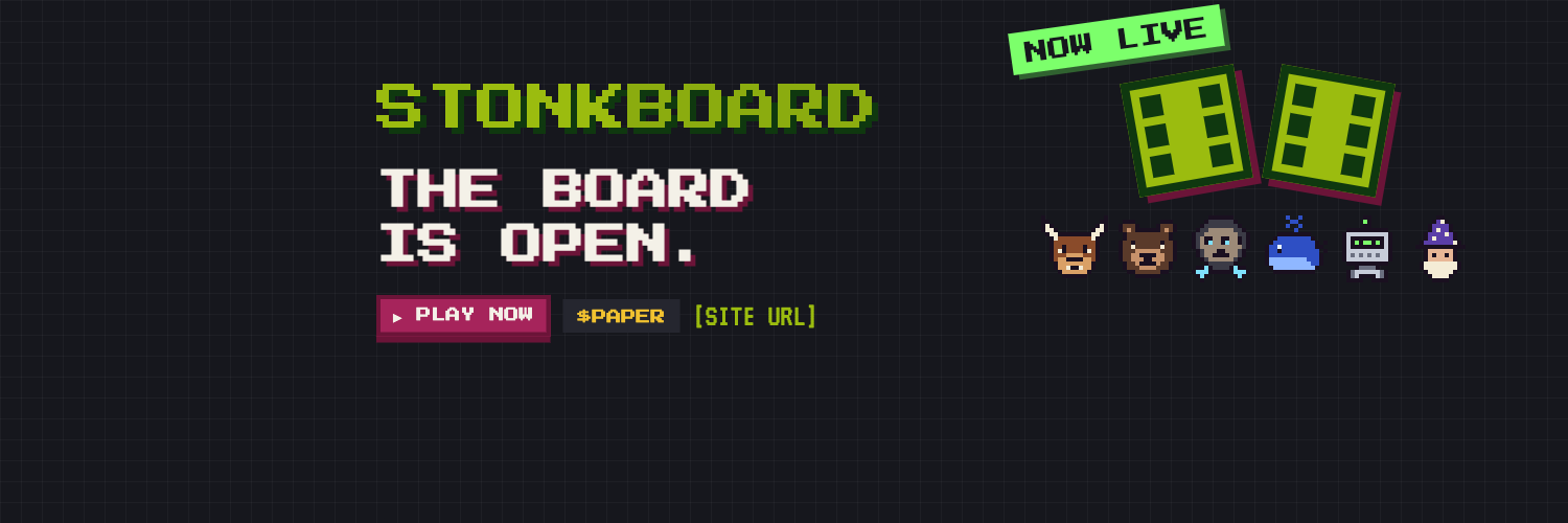 Stonkboard's profile banner image