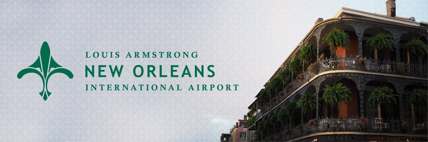 New Orleans Airport's banner