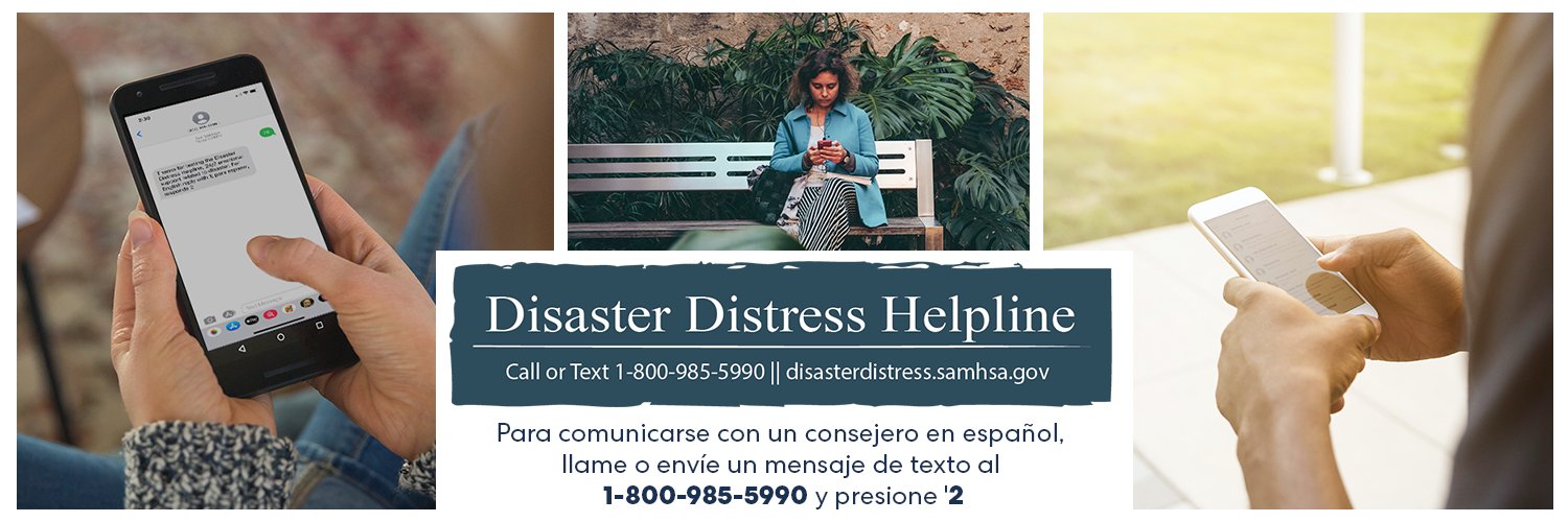 Disaster Distress Helpline's banner