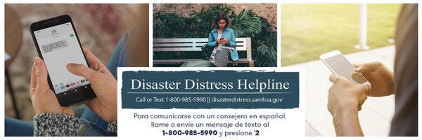 Disaster Distress Helpline Profile Banner