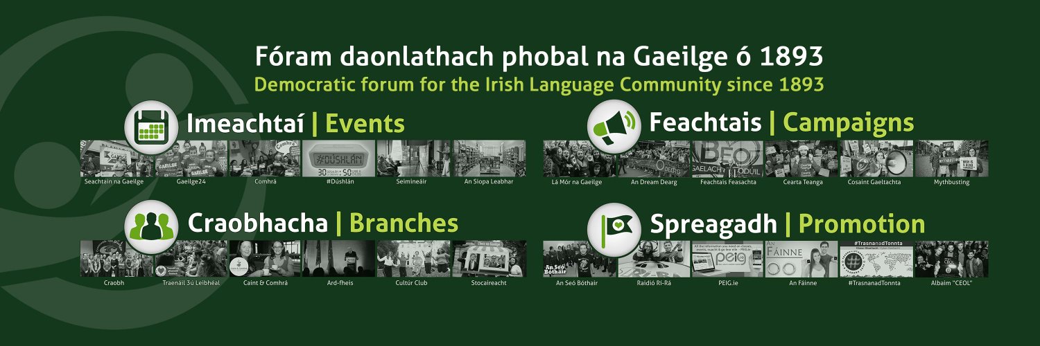 Conradh na Gaeilge ⭕️ Profile Banner