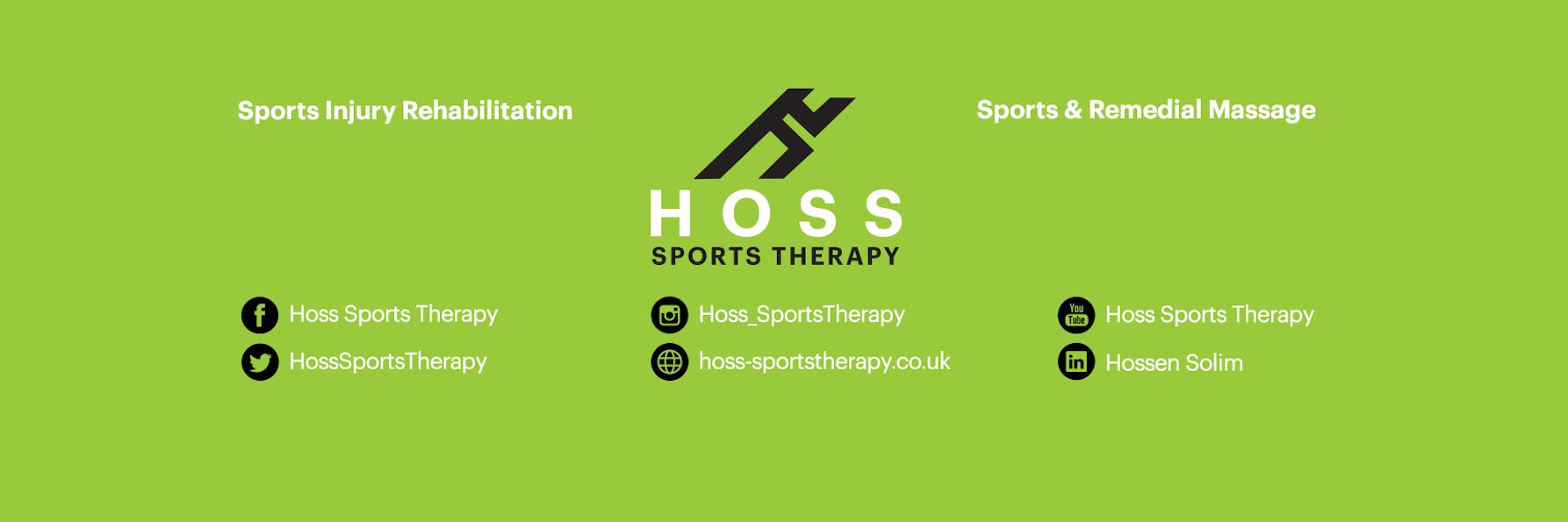 Hoss Sports Therapy banner
