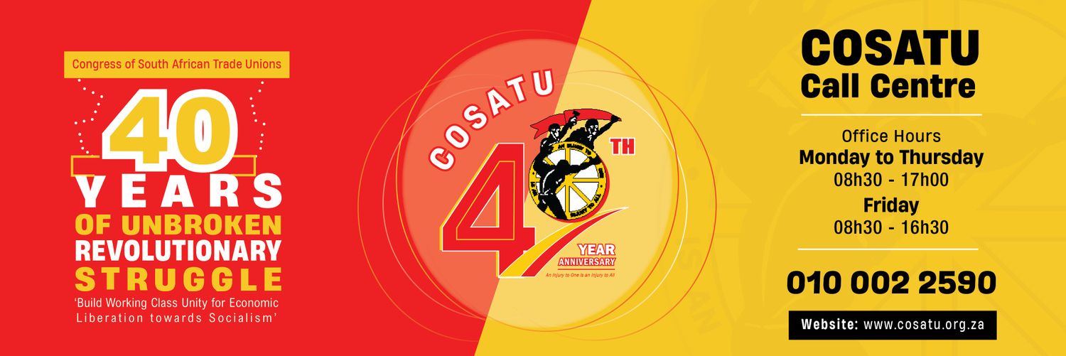 COSATU: The Shopsteward Online banner
