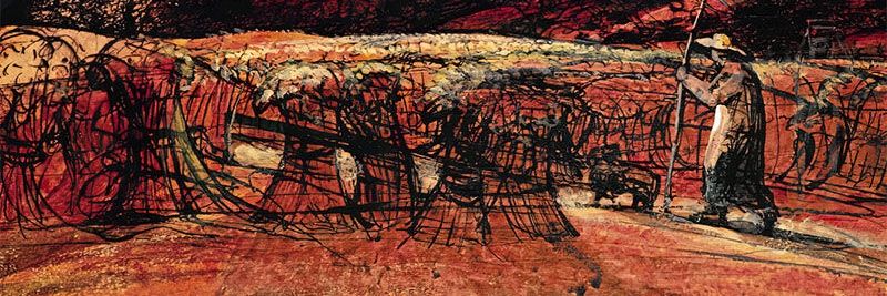 Jan Bullock. Walking uphill backwards. banner