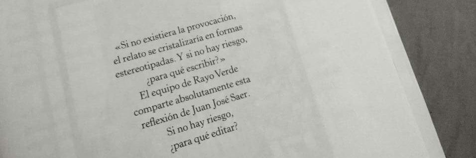 Rayo Verde Editorial banner