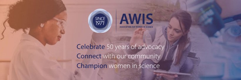 Association for Women in Science's banner