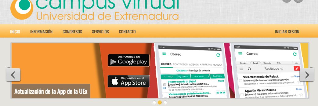 Campus Virtual UEx banner