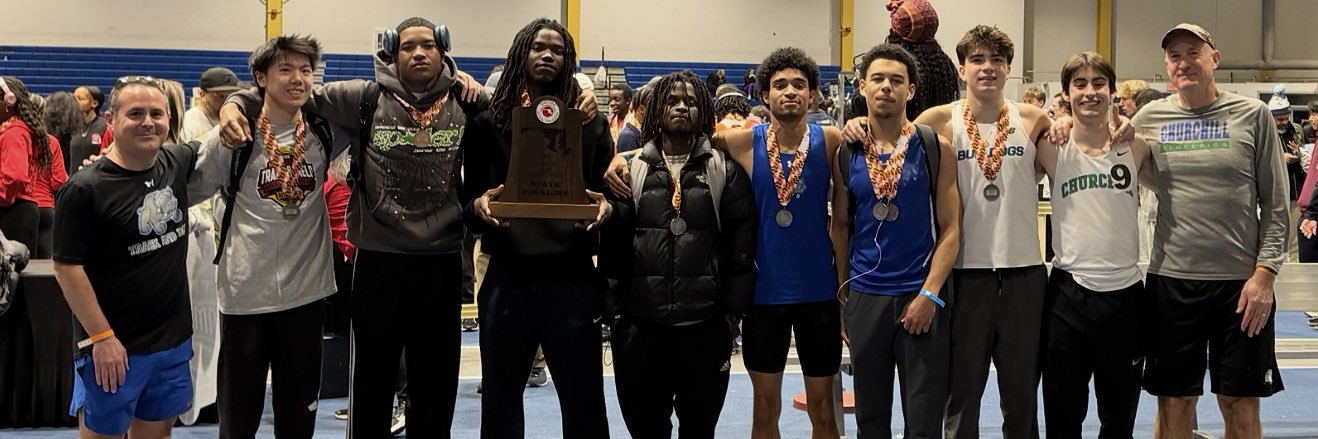 Churchill track and field and cross country banner