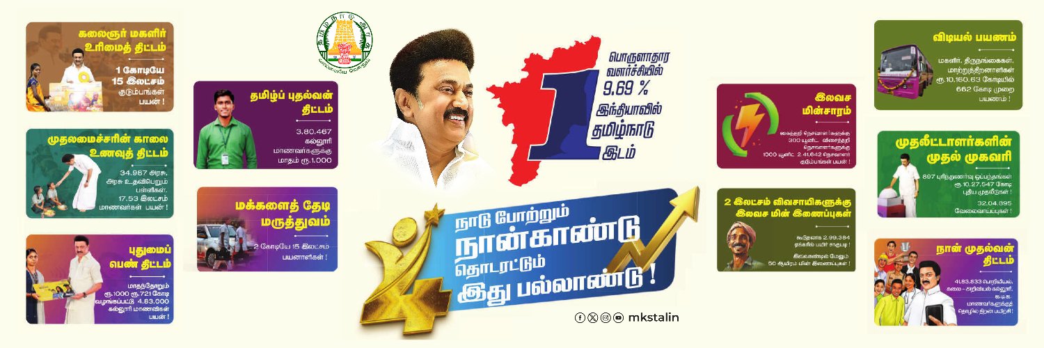 M.K.Stalin's banner