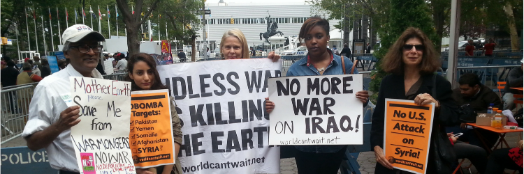 World Can't Wait! banner