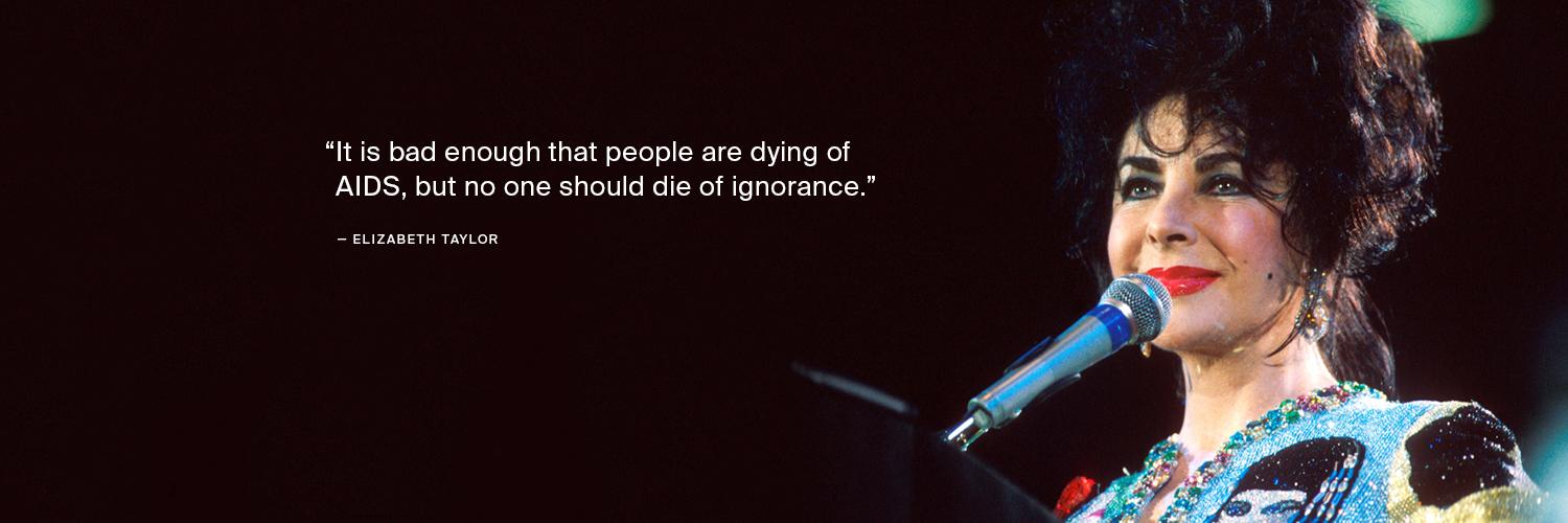 The Elizabeth Taylor AIDS Foundation banner