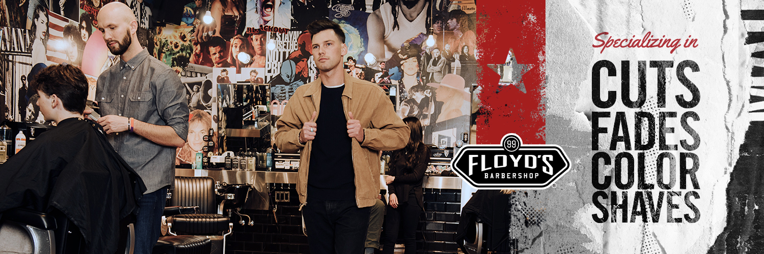 Floyd's 99 Barbershop banner