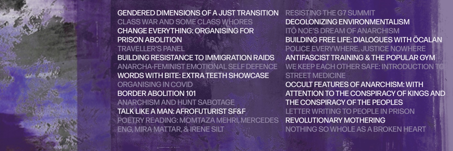 Edinburgh Anarchist Feminist Bookfair banner