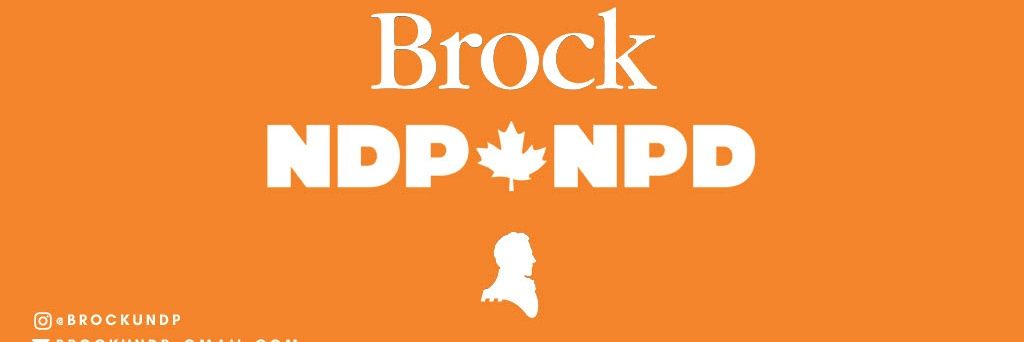 Brock NDP banner