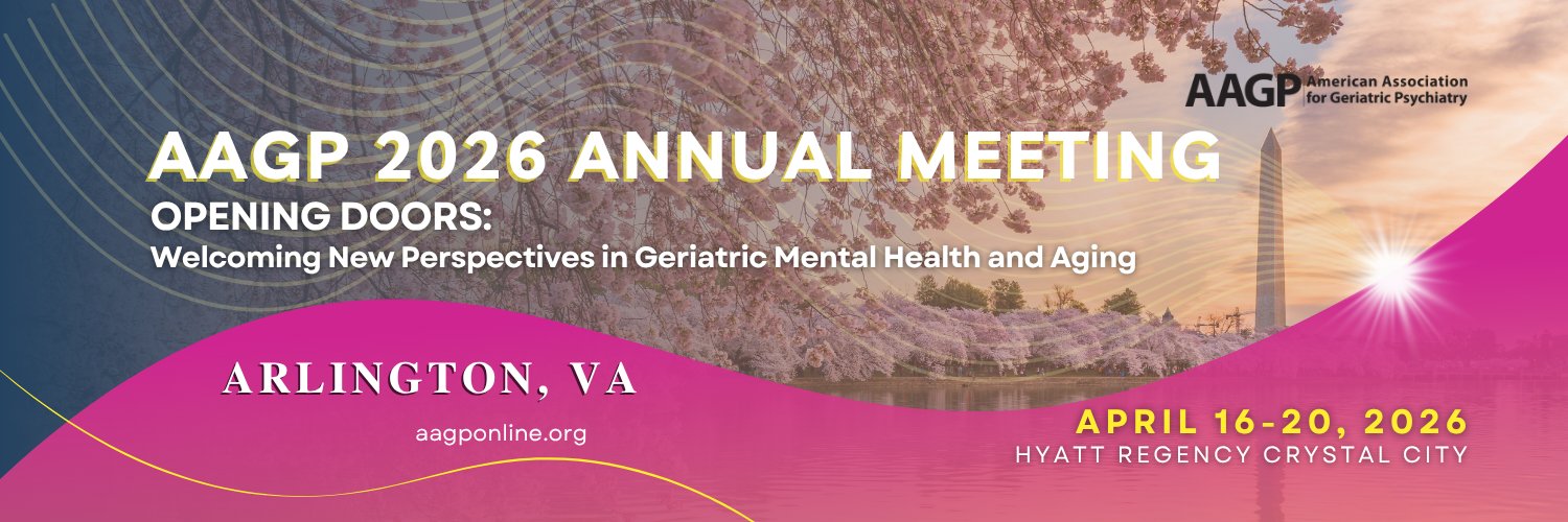 American Association for Geriatric Psychiatry banner