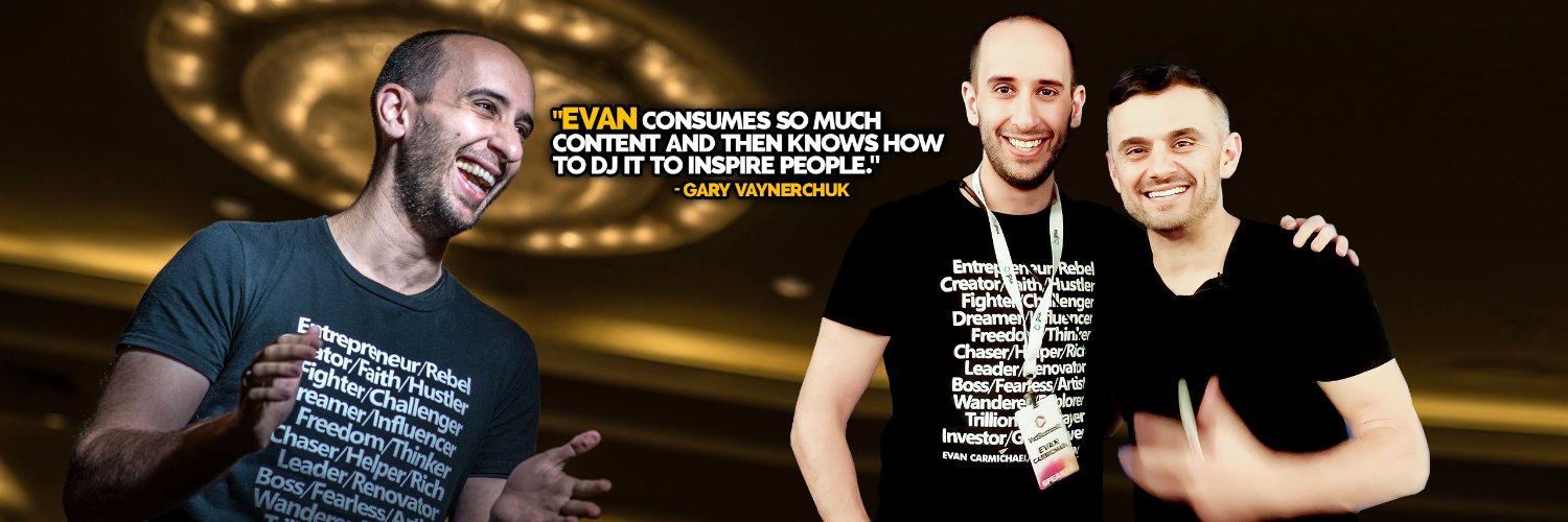 Evan Carmichael #Believe's banner