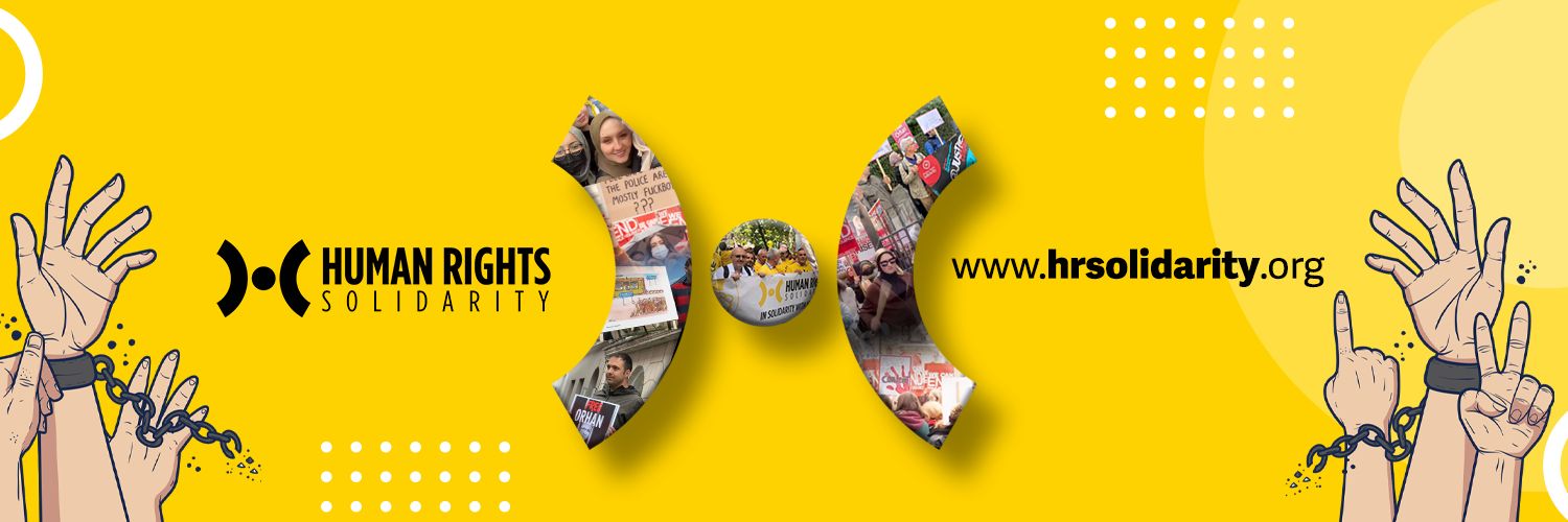Human Rights Solidarity's banner