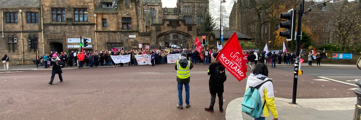 Unite the Union - University of Glasgow Branch banner