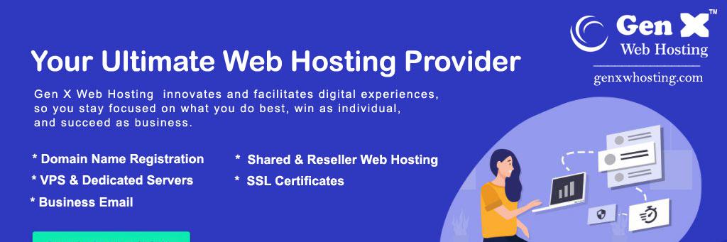 Gen X Web Hosting banner