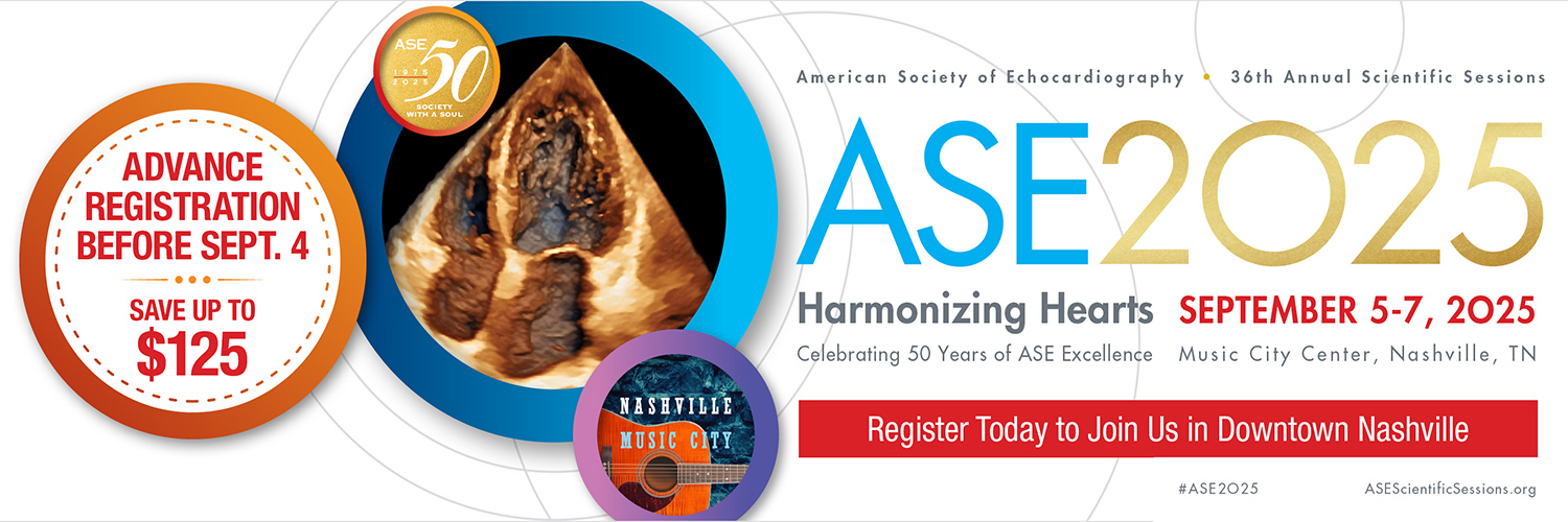 American Society of Echocardiography's banner