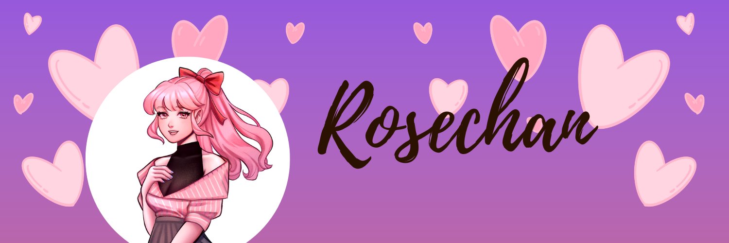 Rosechan | Vtuber banner