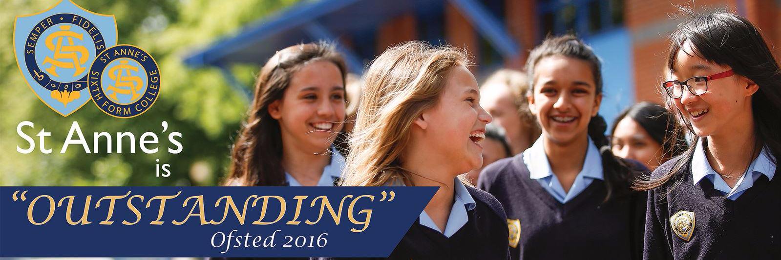 St Anne's Catholic School and Sixth Form College banner
