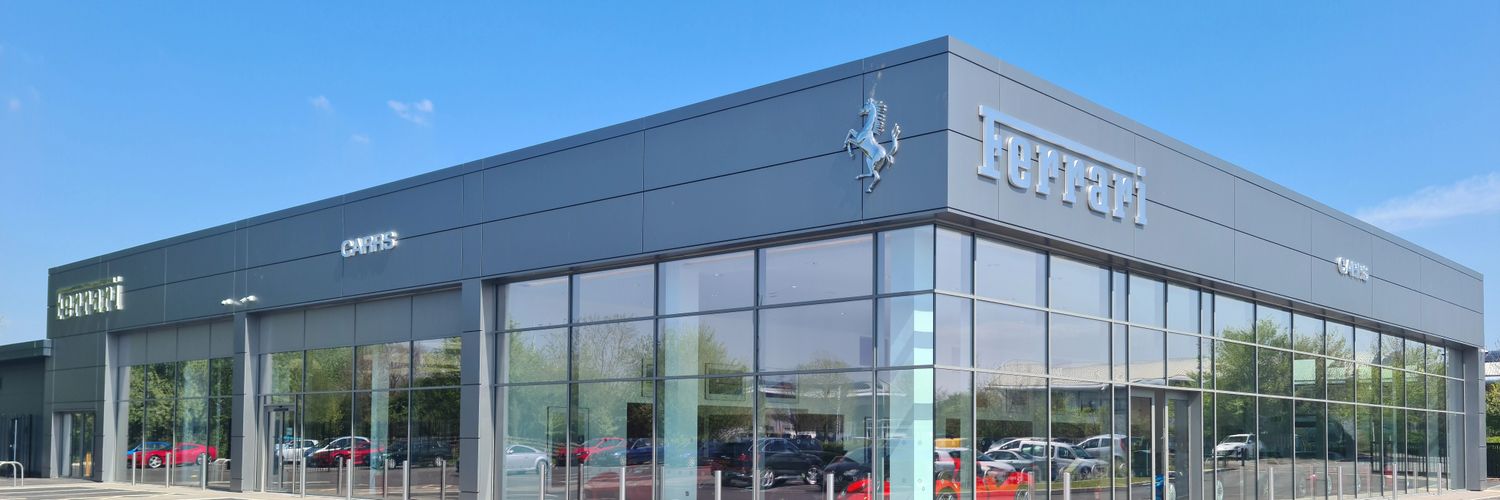 Carrs, Official Ferrari Dealer banner