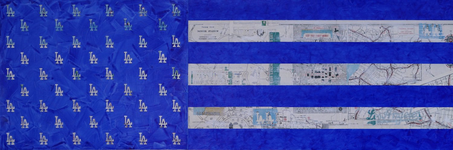 LAker Lou in Dodgers Blue banner